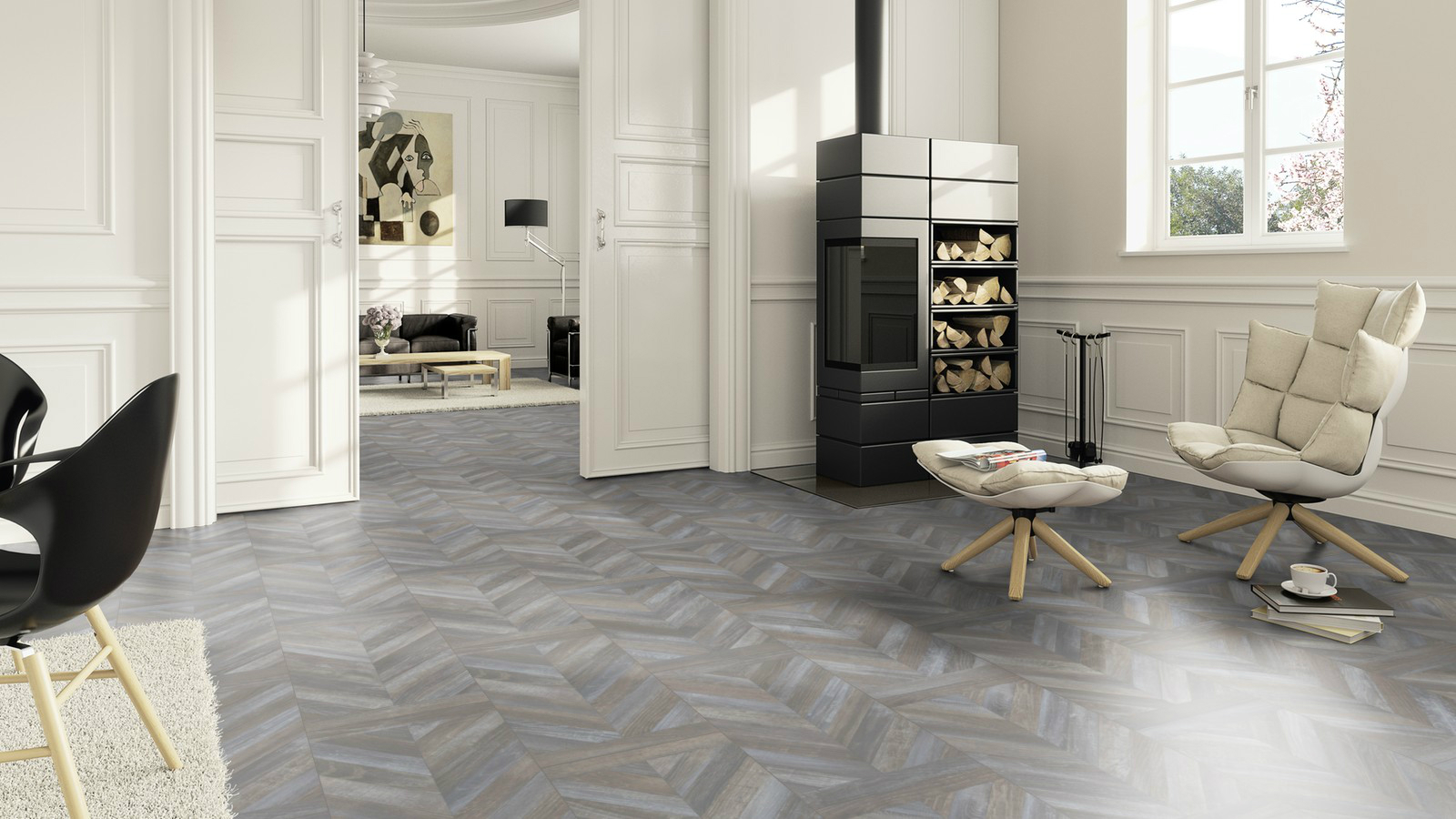 Ламинат Ter Hurne Дуб Антик Серо-Коричневый 1856 1285×327×8